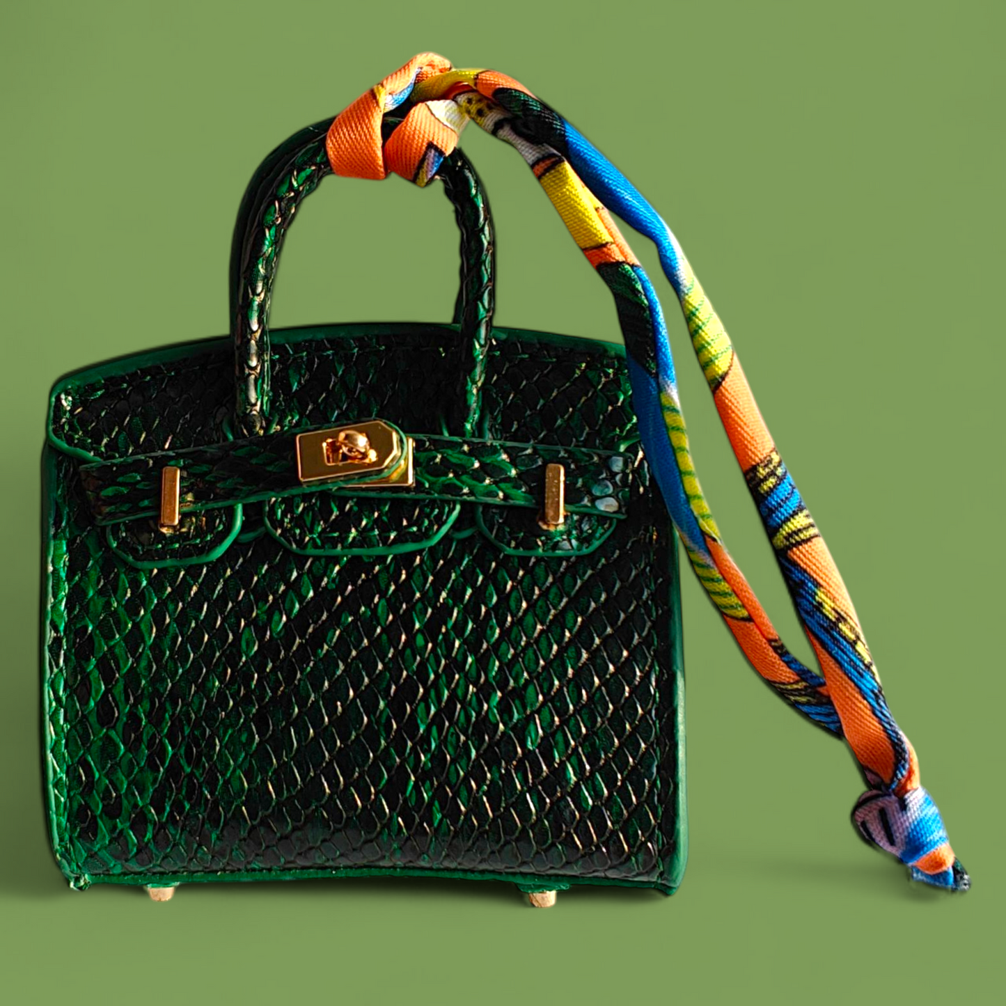 Luxury Mini Bag Charm Animal Print