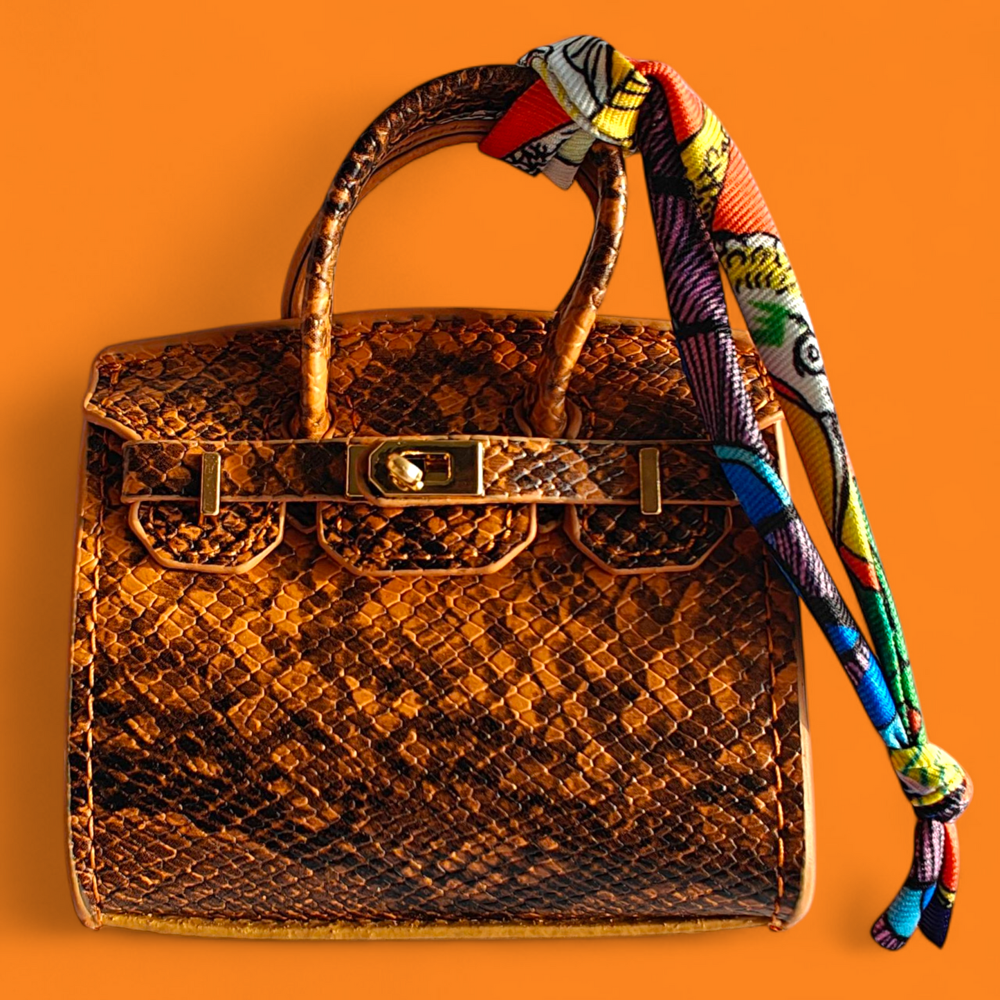 Luxury Mini Bag Charm Animal Print
