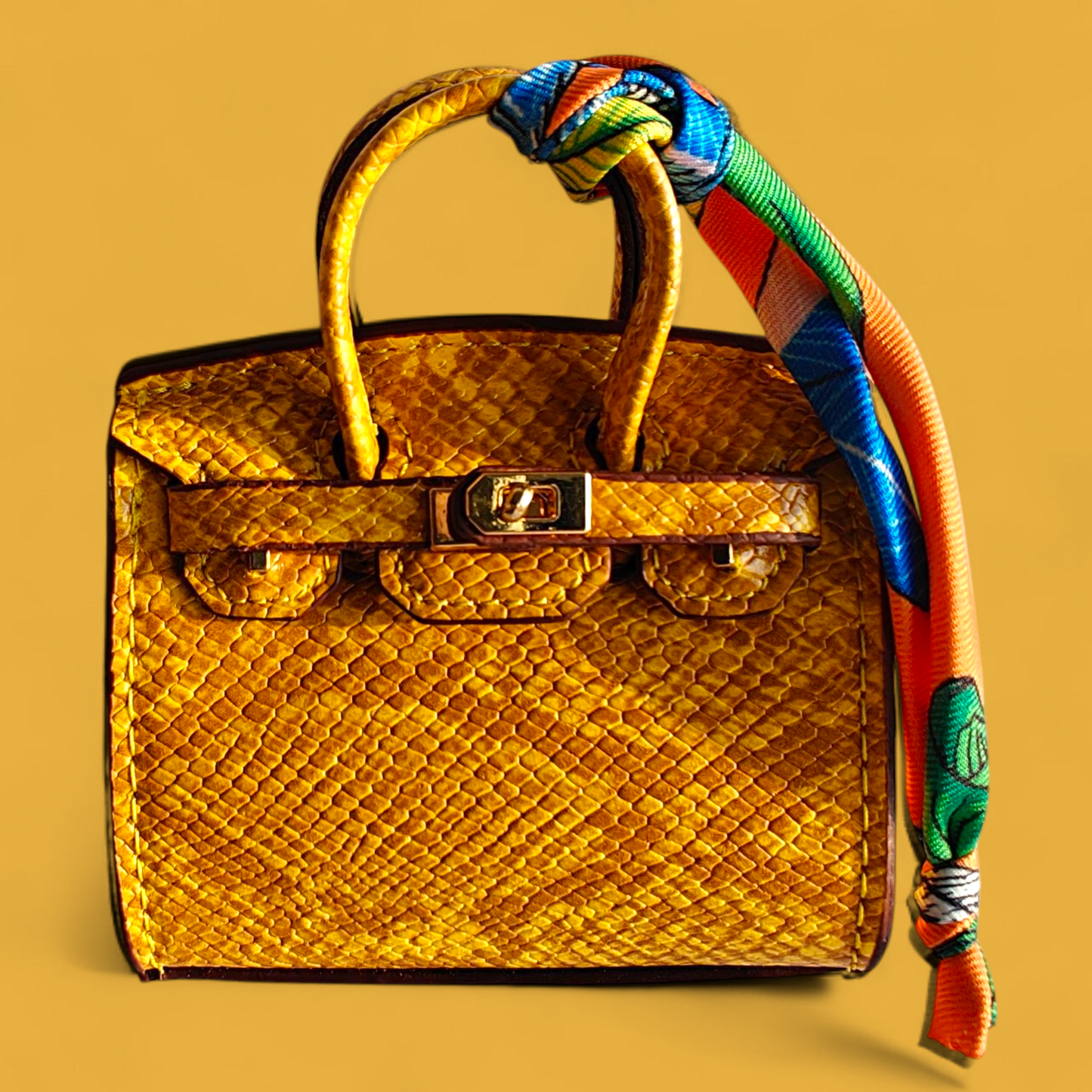 Luxury Mini Bag Charm Animal Print
