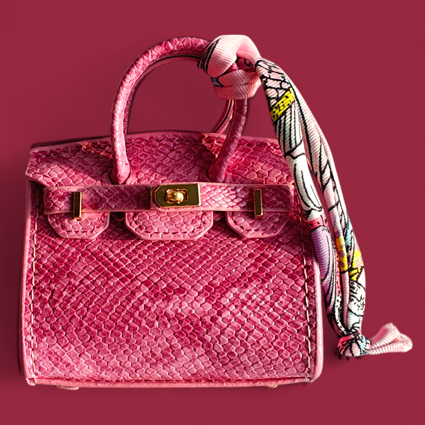 Luxury Mini Bag Charm Animal Print