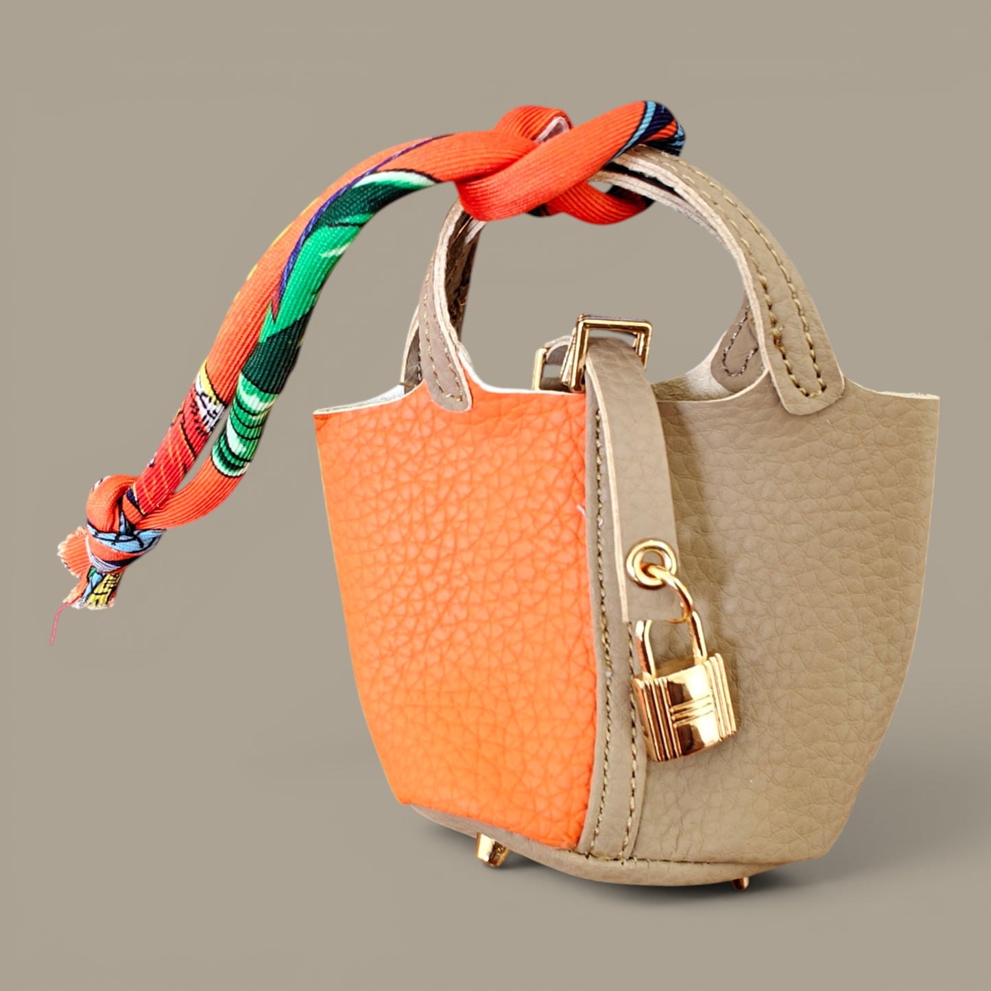 KIU Luxury Mini Lock Bag Charm Dual