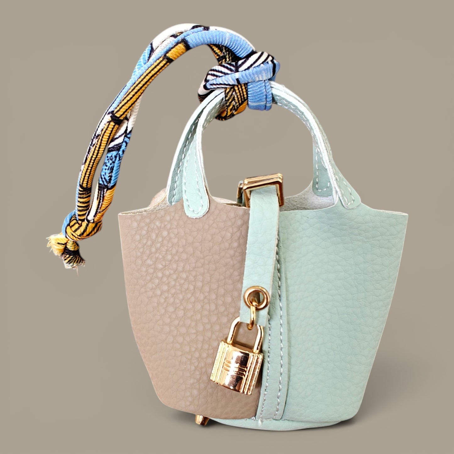 KIU Luxury Mini Lock Bag Charm Dual