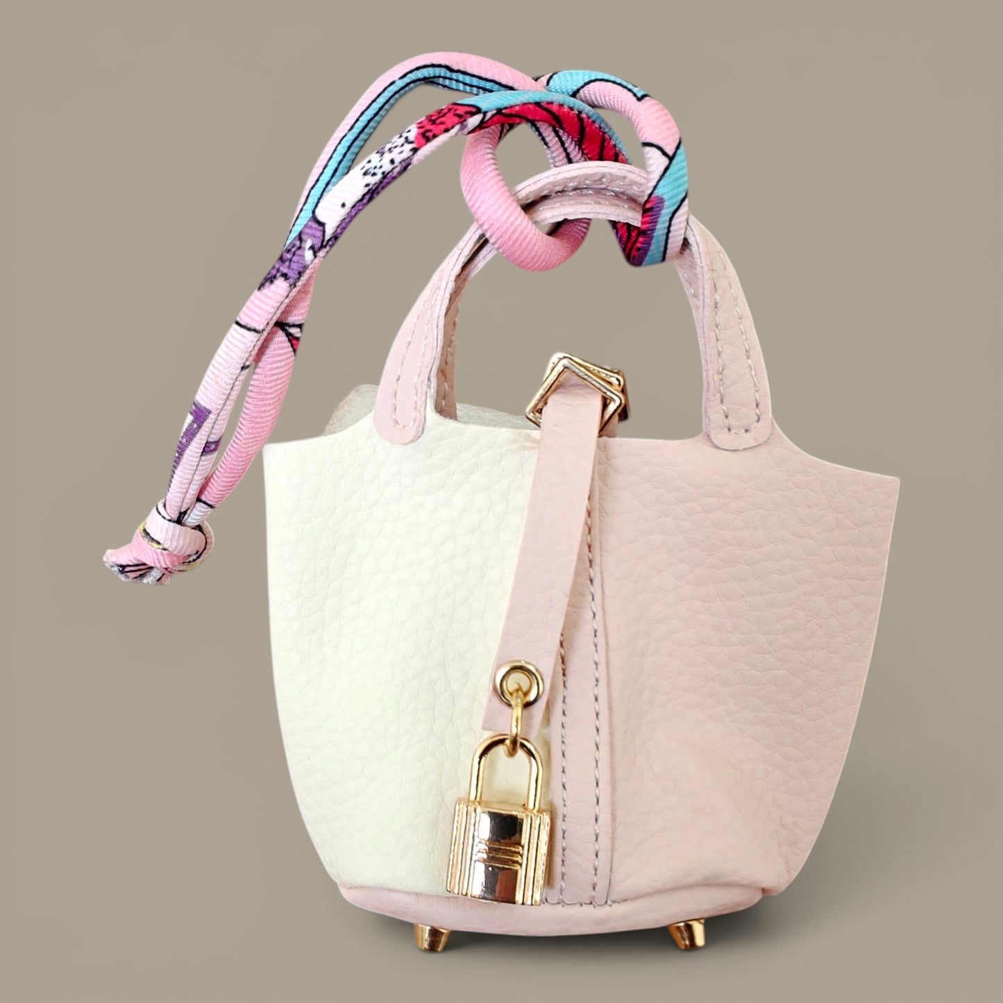 KIU Luxury Mini Lock Bag Charm Dual