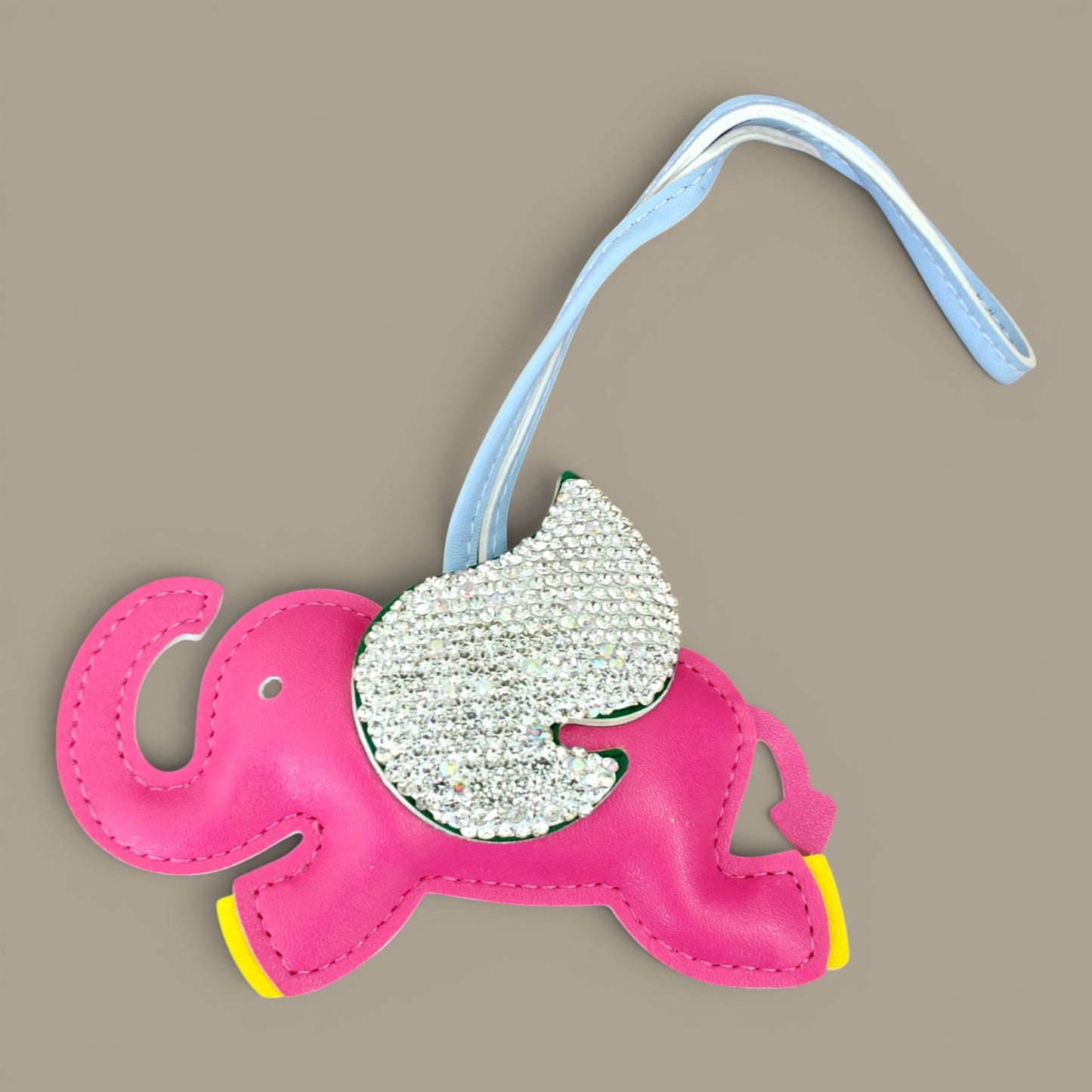 KIU Rhine Stone Flying Elephant Bag Charm