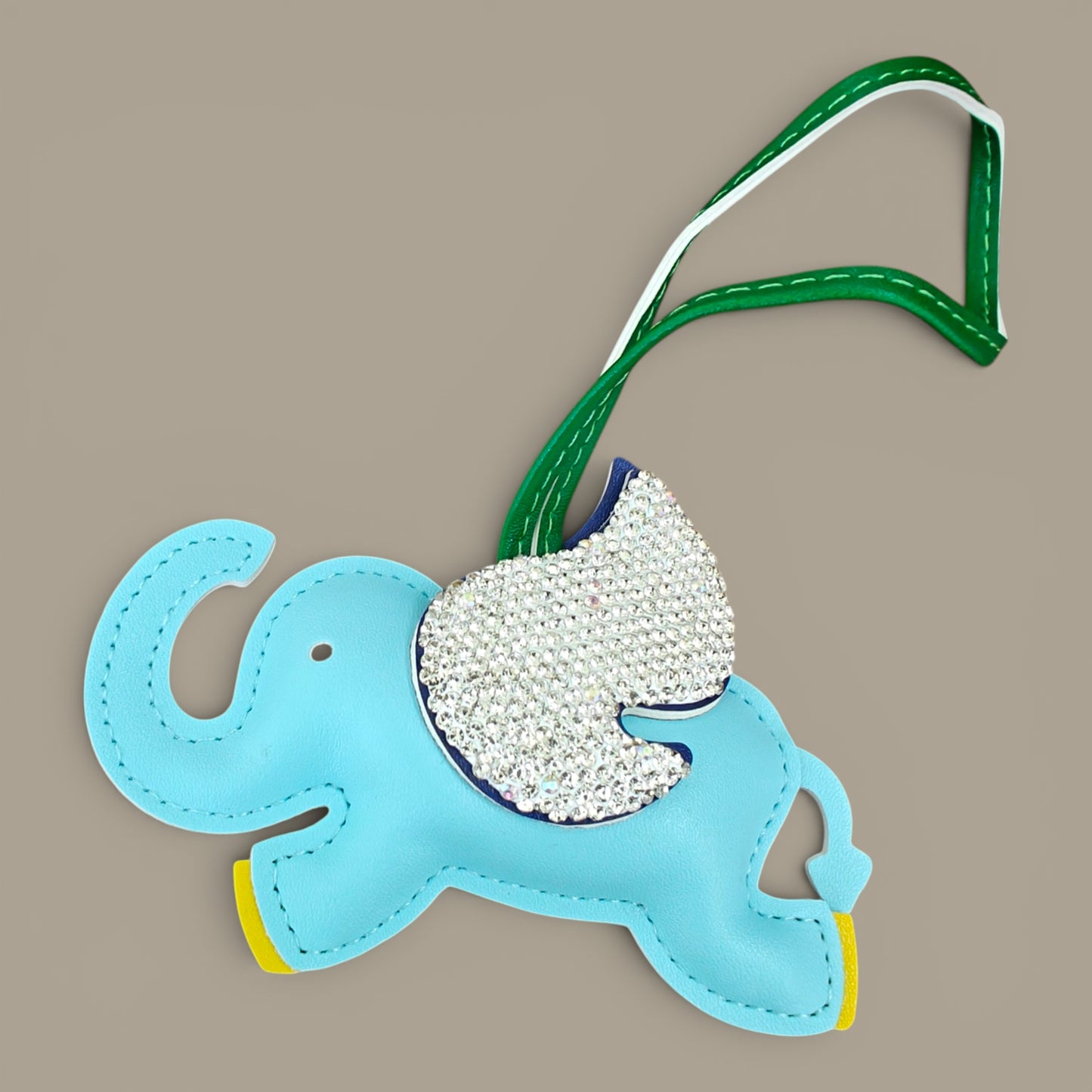 KIU Rhine Stone Flying Elephant Bag Charm