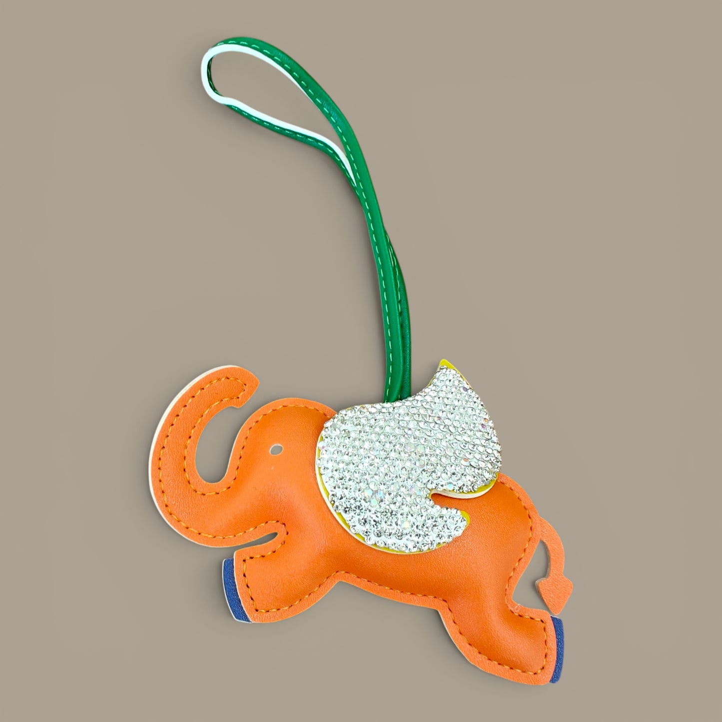 KIU Rhine Stone Flying Elephant Bag Charm