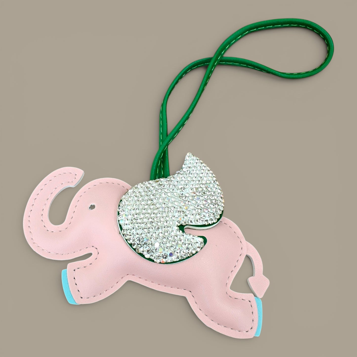 KIU Rhine Stone Flying Elephant Bag Charm