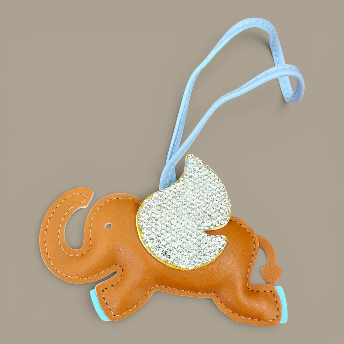 KIU Rhine Stone Flying Elephant Bag Charm