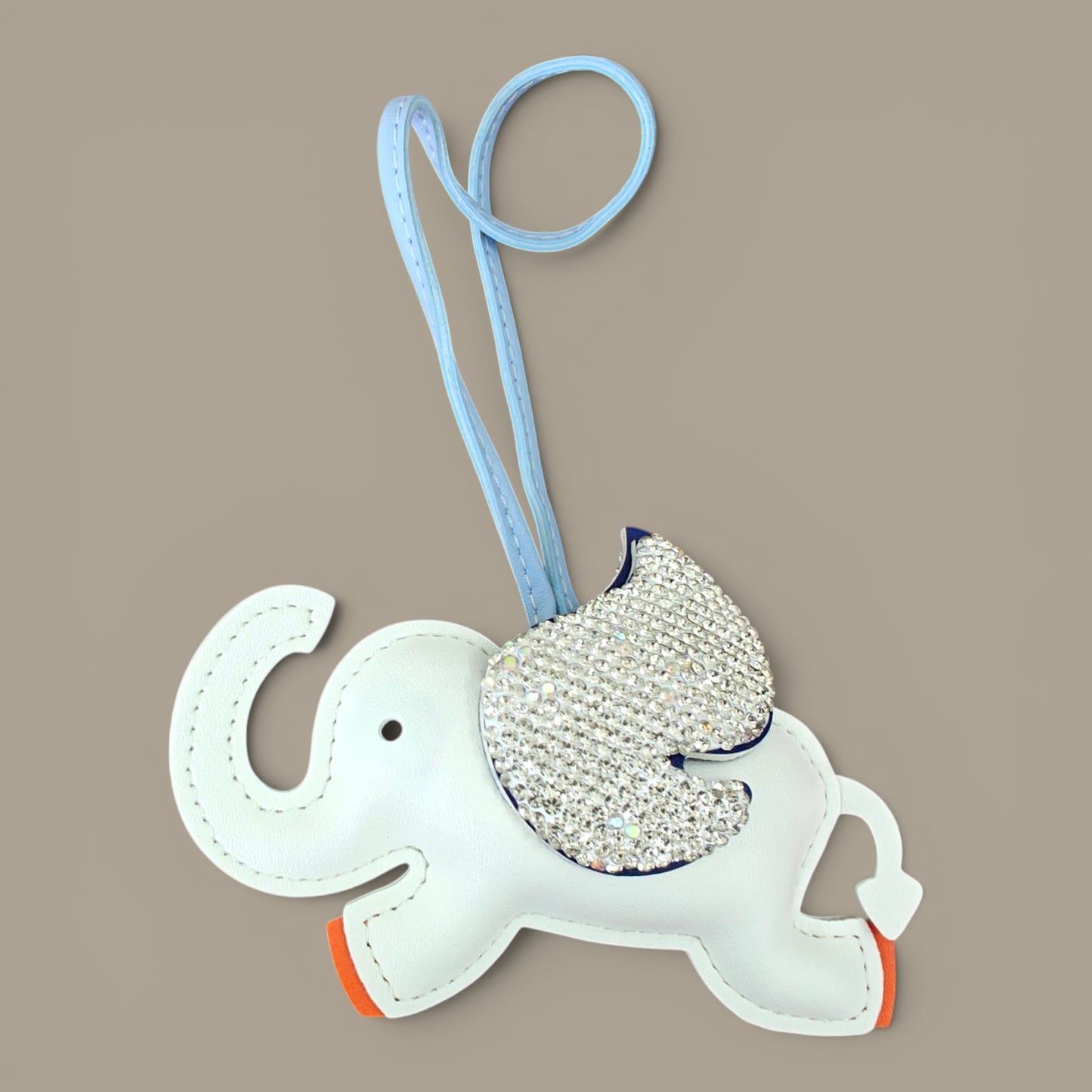 KIU Rhine Stone Flying Elephant Bag Charm