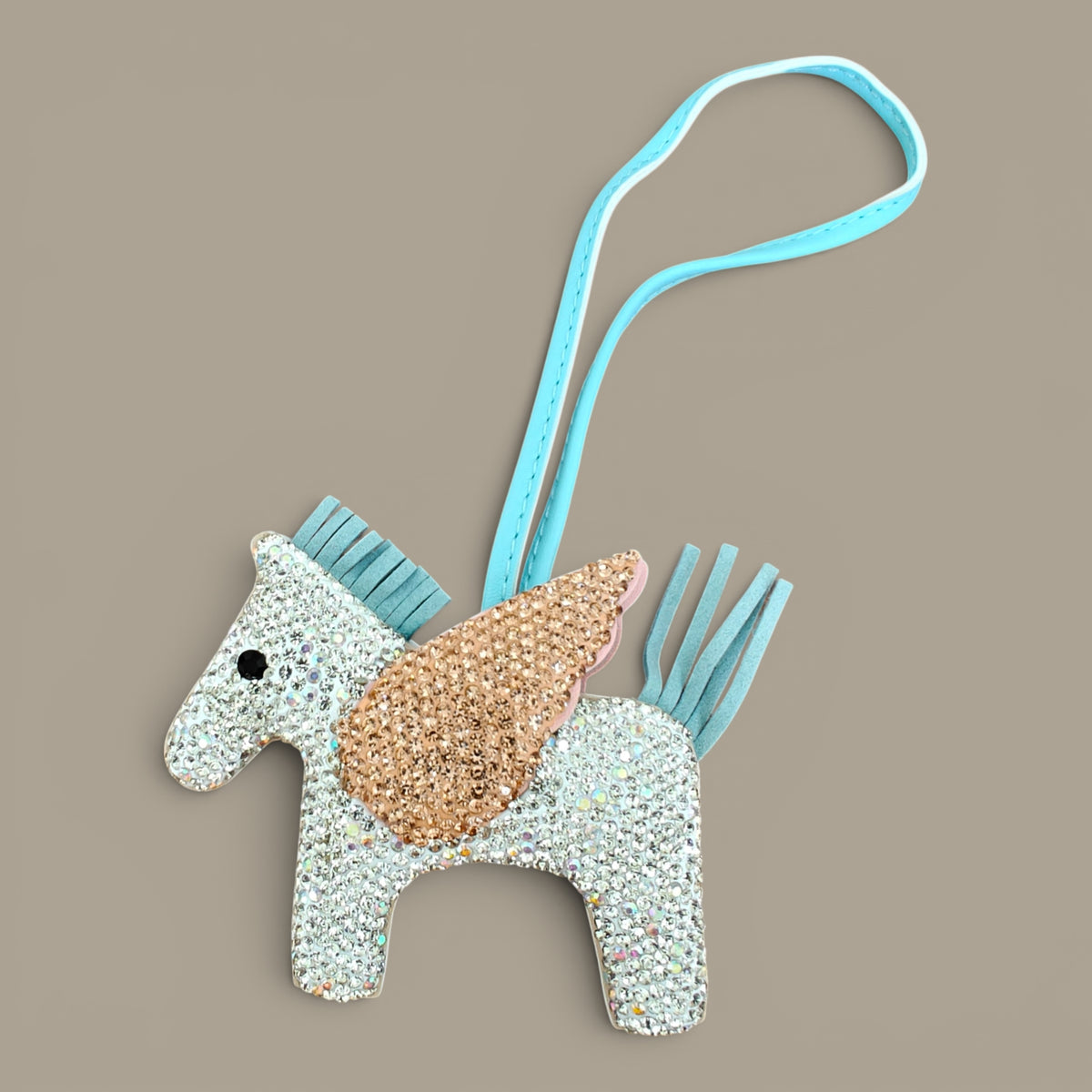 KIU Rhine Stone Pegasus Bag Charm
