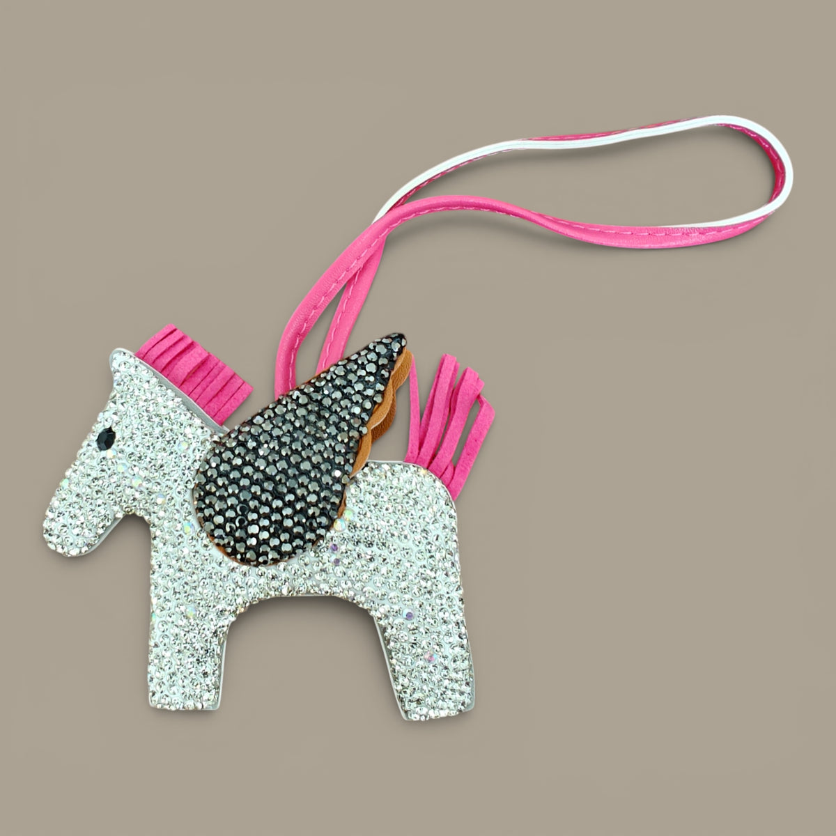 KIU Rhine Stone Pegasus Bag Charm