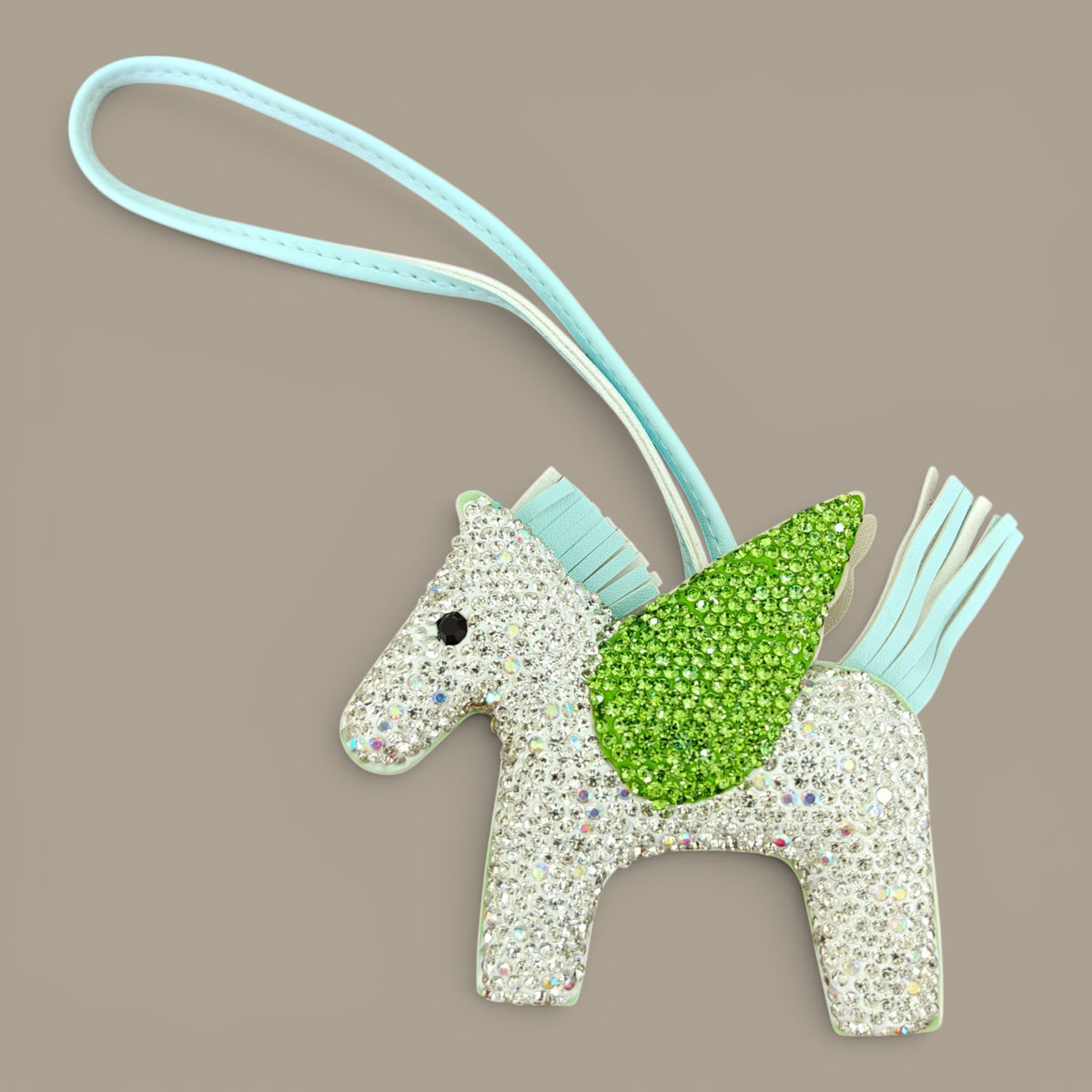 KIU Rhine Stone Pegasus Bag Charm
