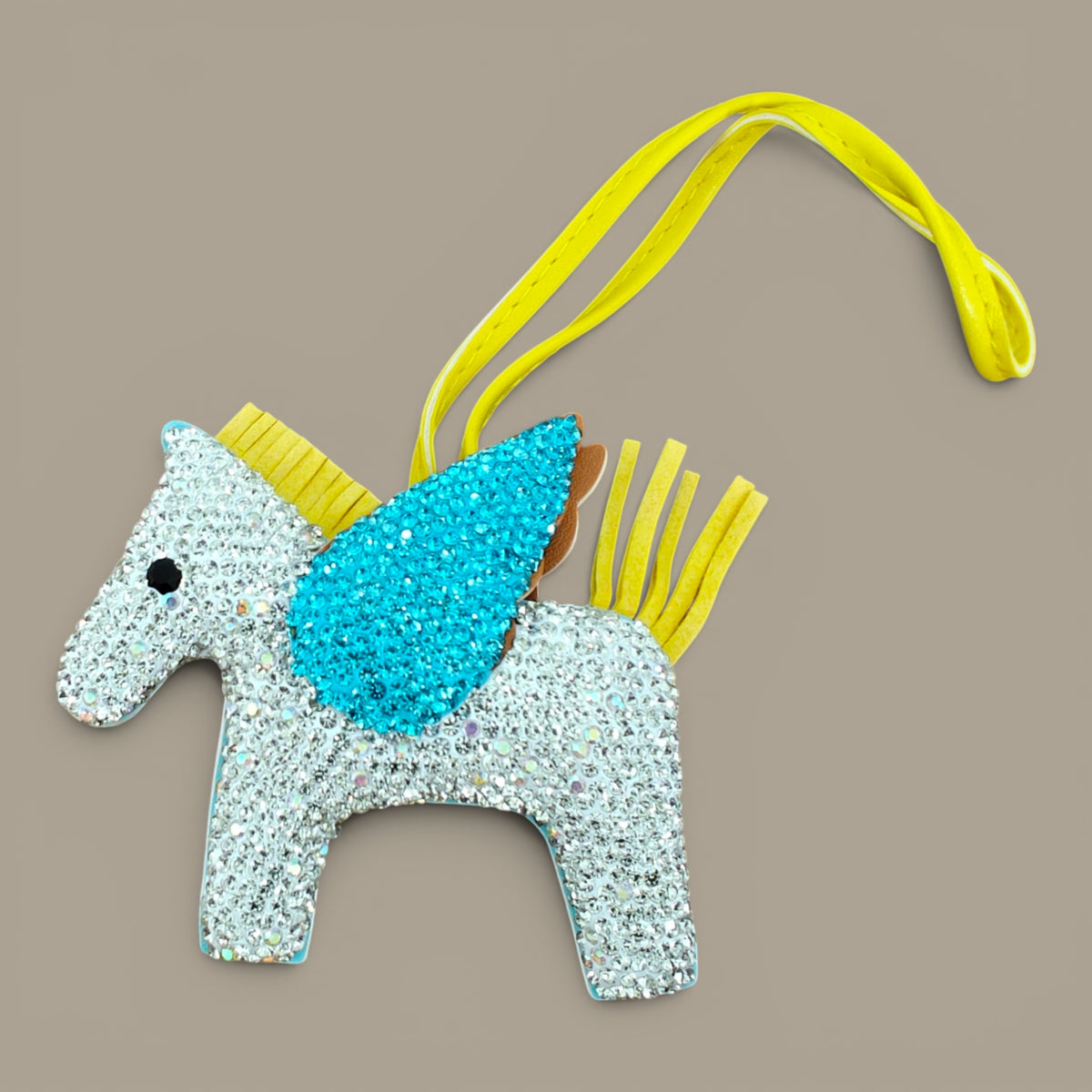 KIU Rhine Stone Pegasus Bag Charm