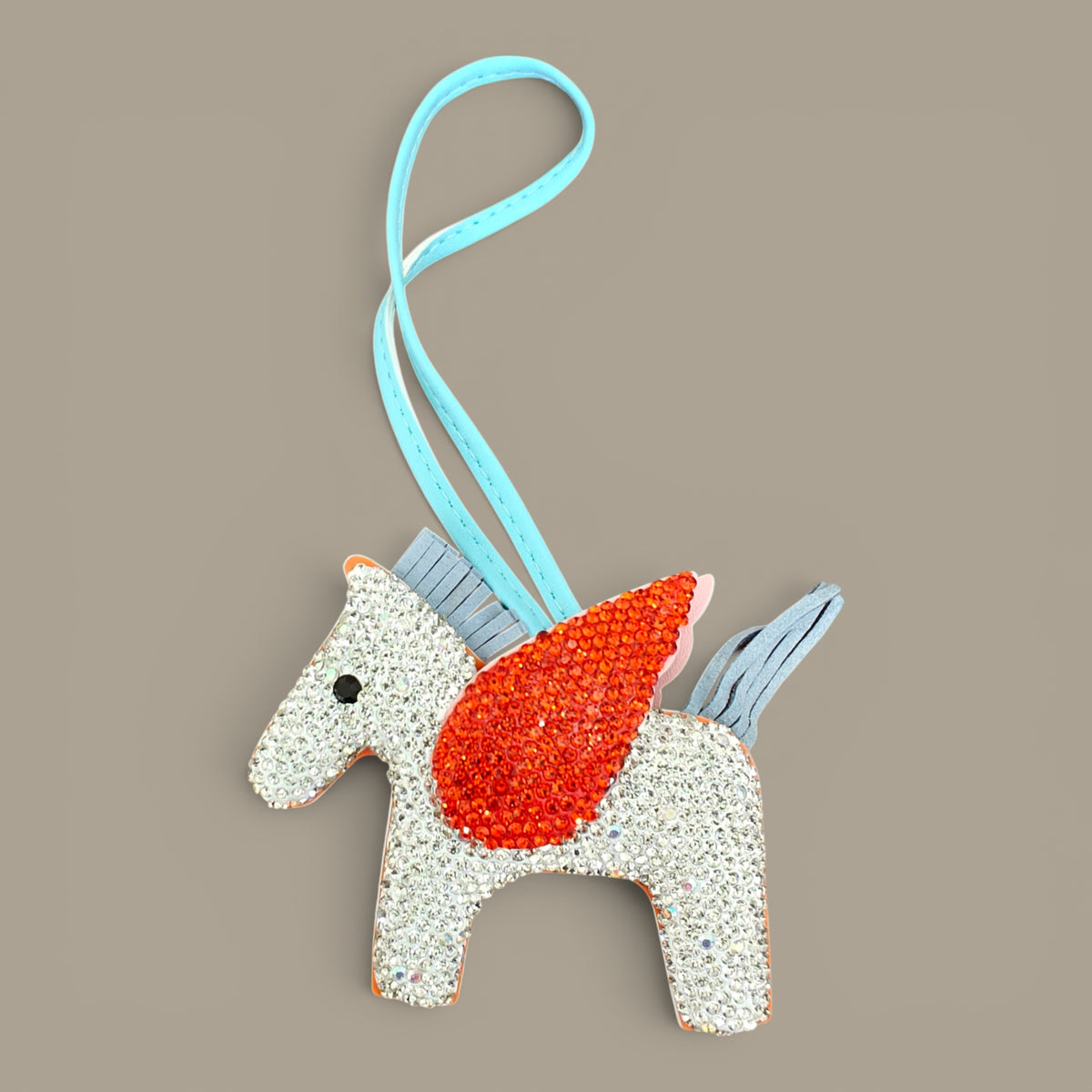KIU Rhine Stone Pegasus Bag Charm