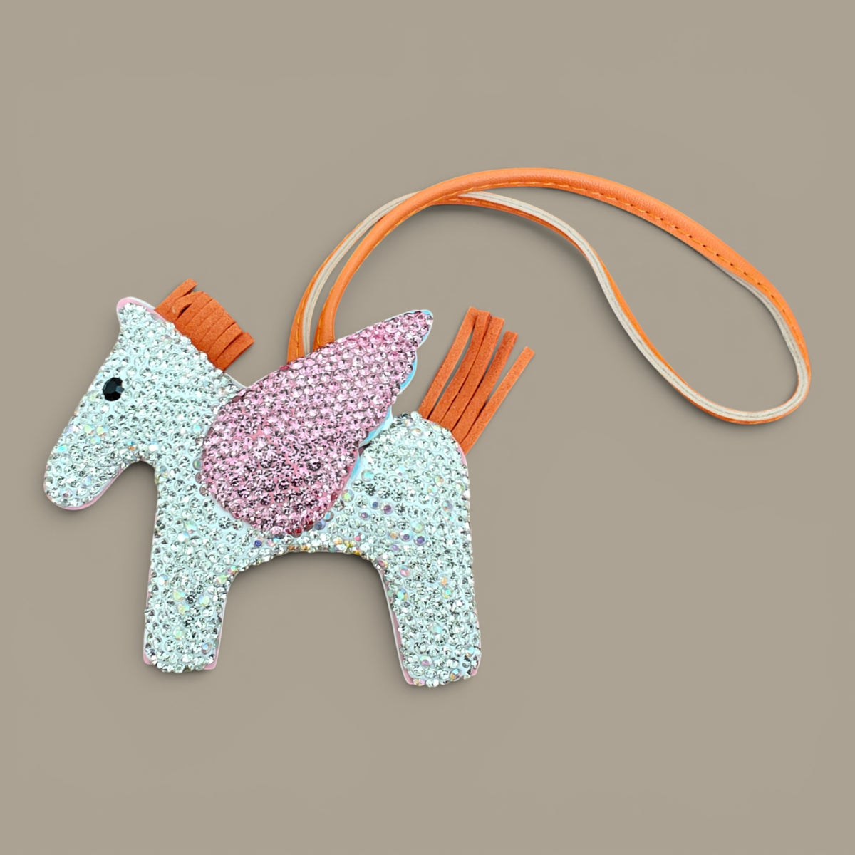 KIU Rhine Stone Pegasus Bag Charm
