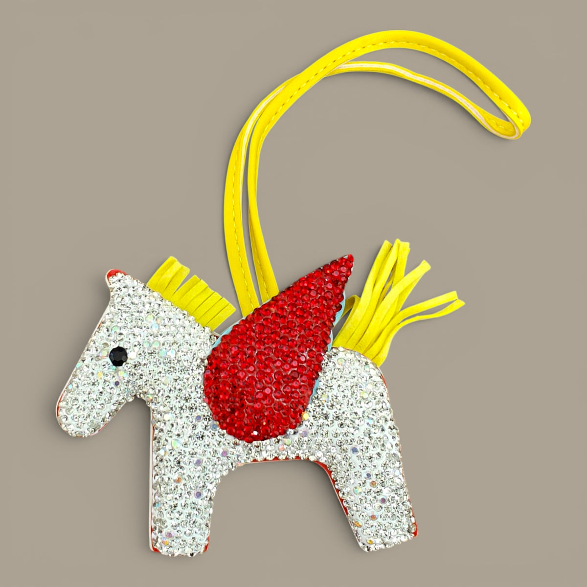 KIU Rhine Stone Pegasus Bag Charm