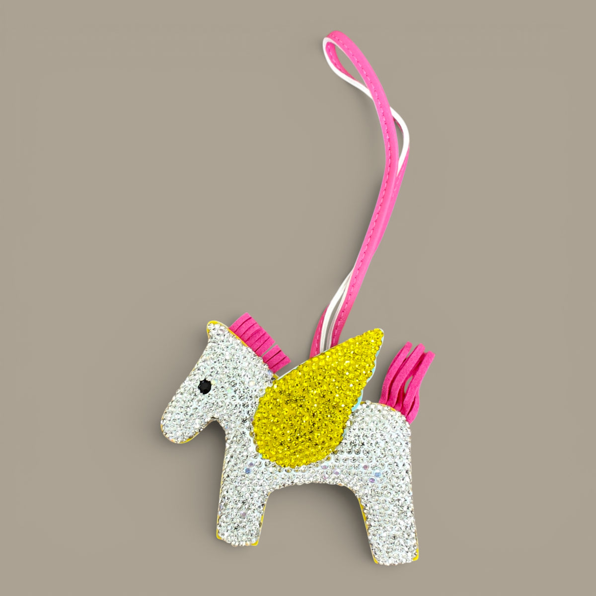 KIU Rhine Stone Pegasus Bag Charm