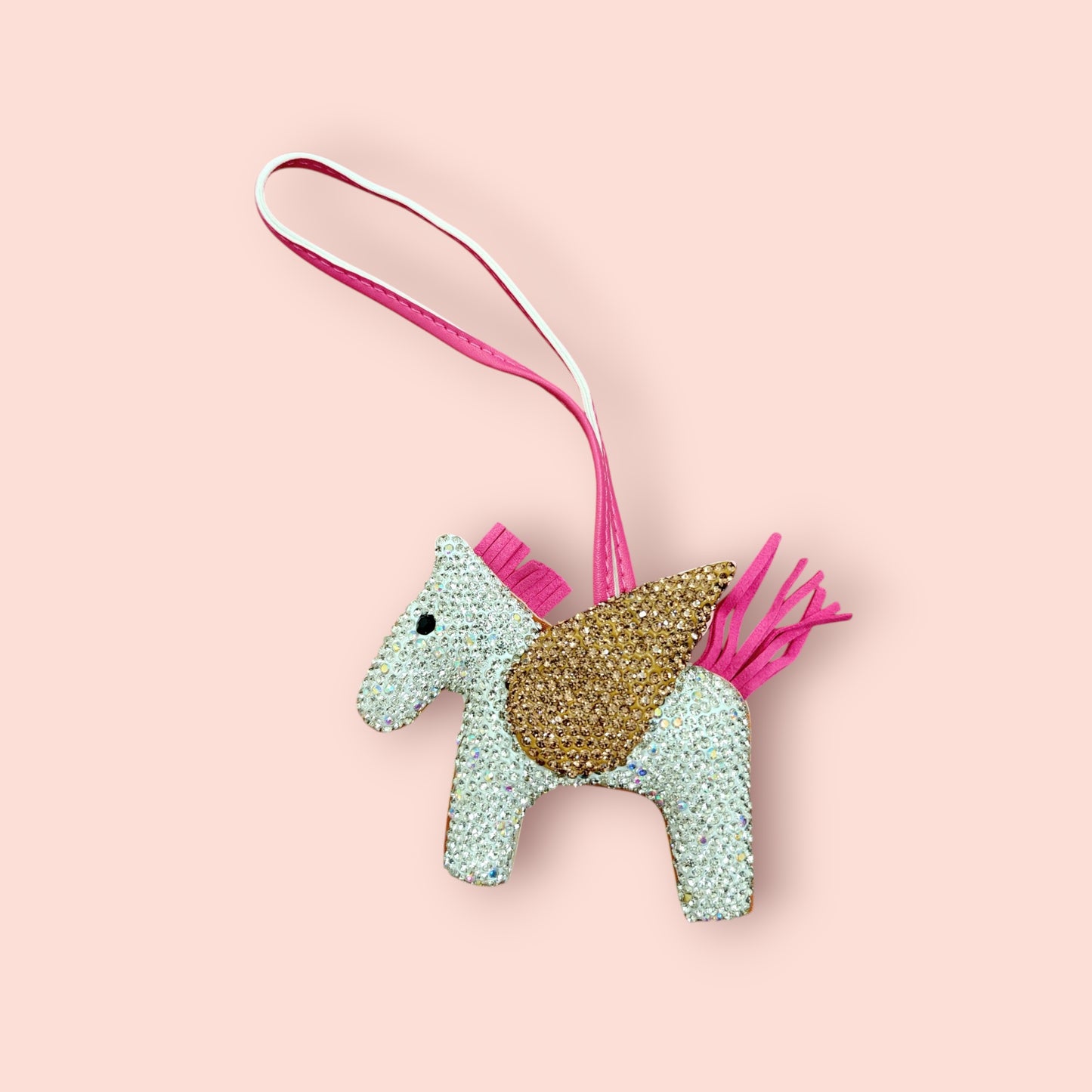 KIU Rhinestone Pegasus Bag Charm