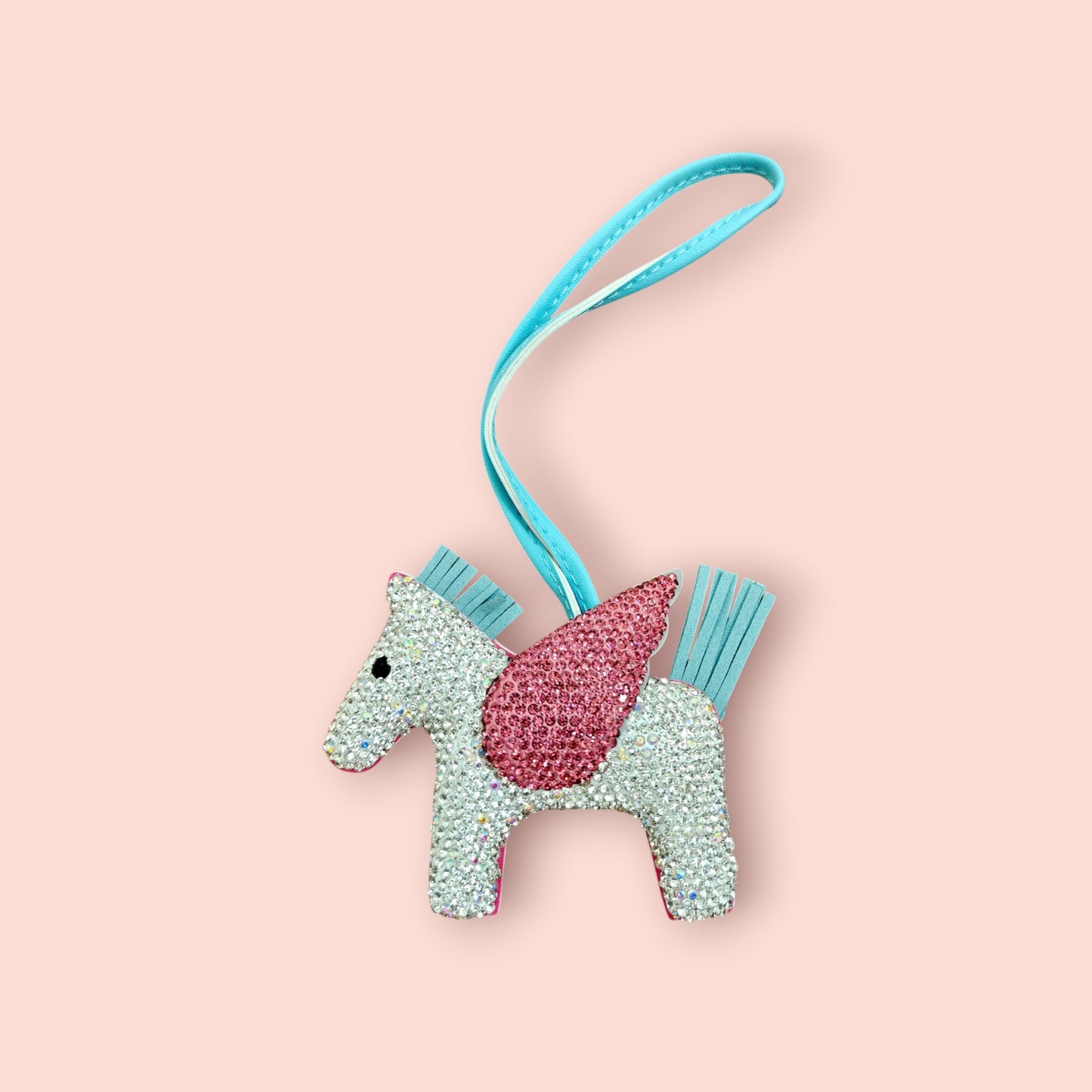 KIU Rhinestone Pegasus Bag Charm