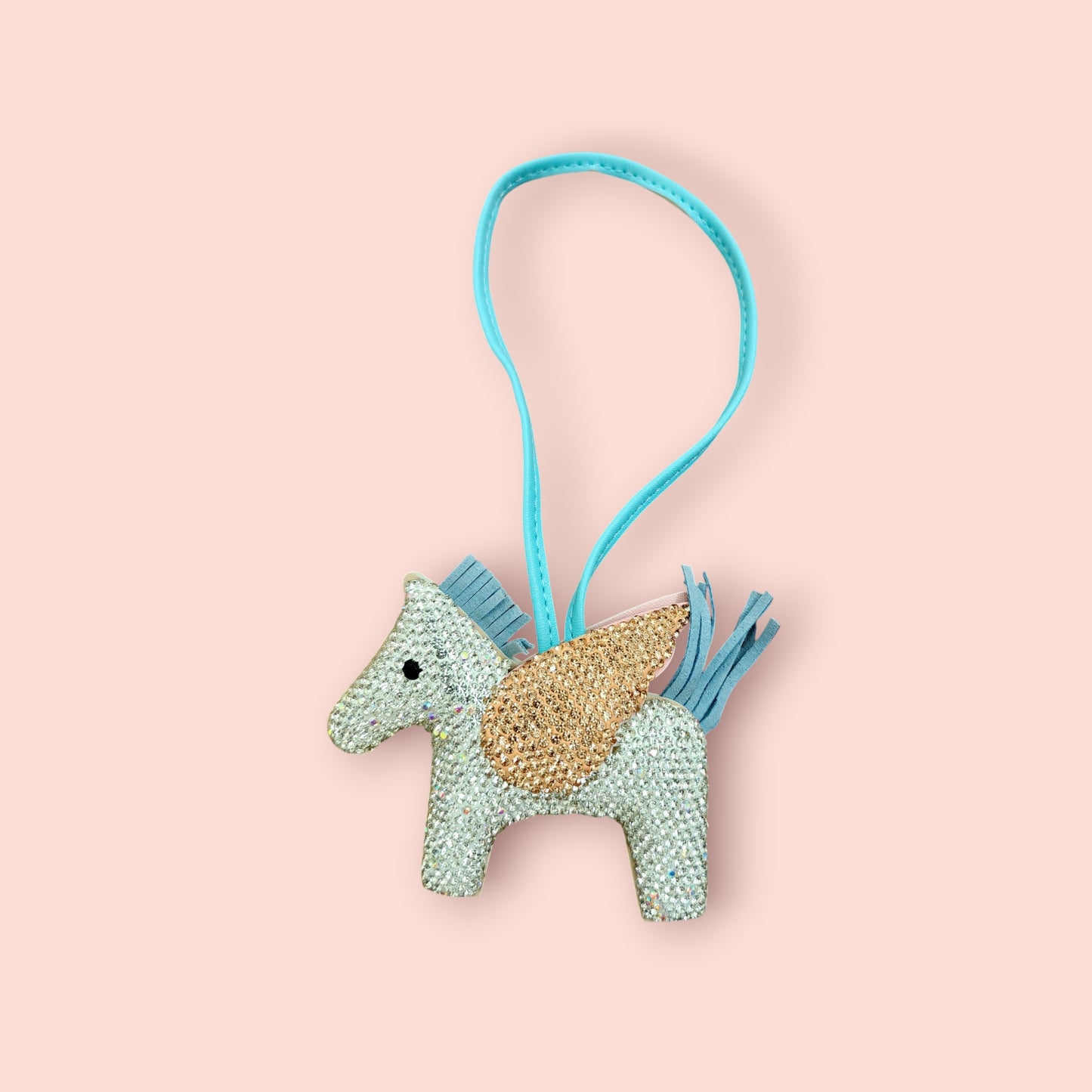 KIU Rhinestone Pegasus Bag Charm