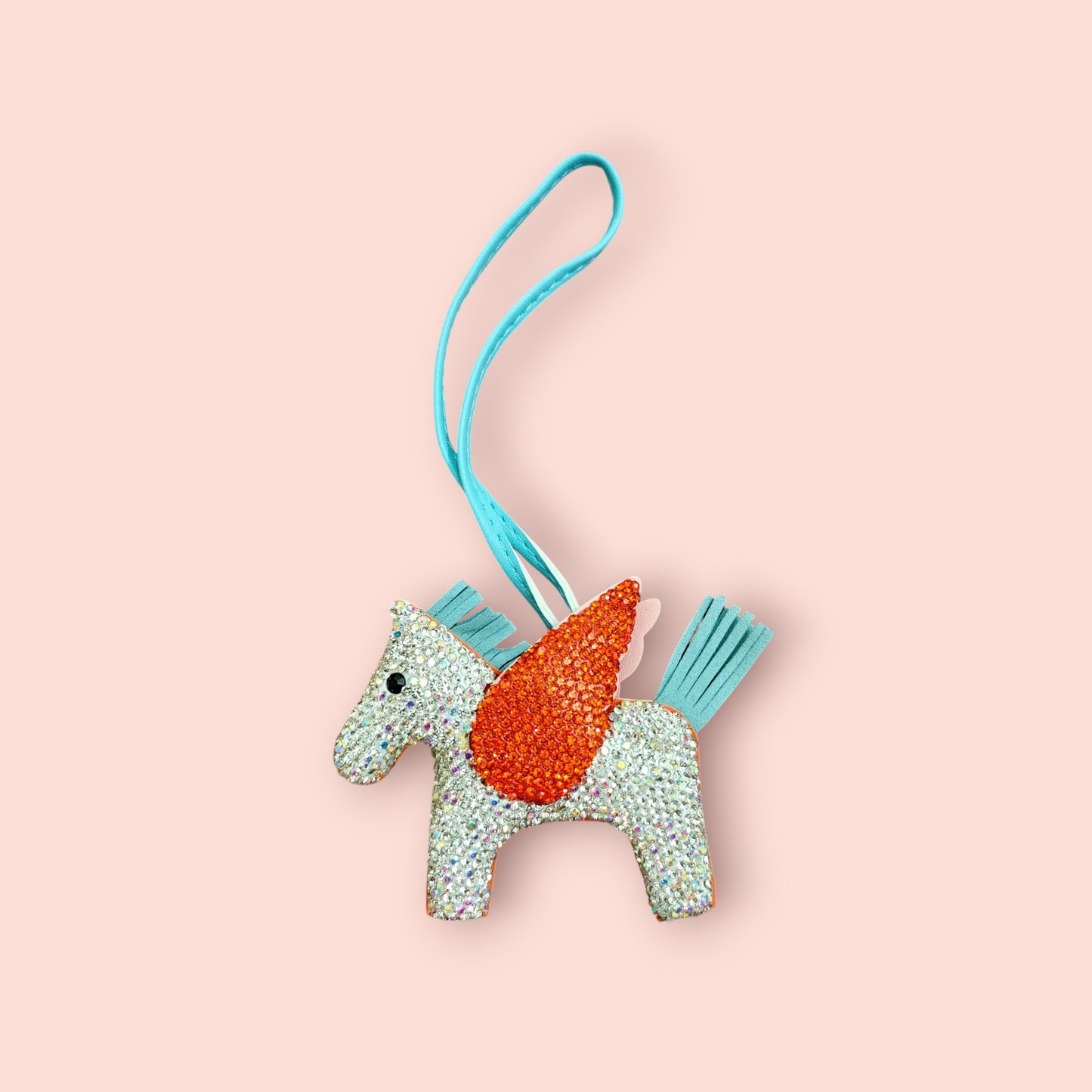 KIU Rhinestone Pegasus Bag Charm