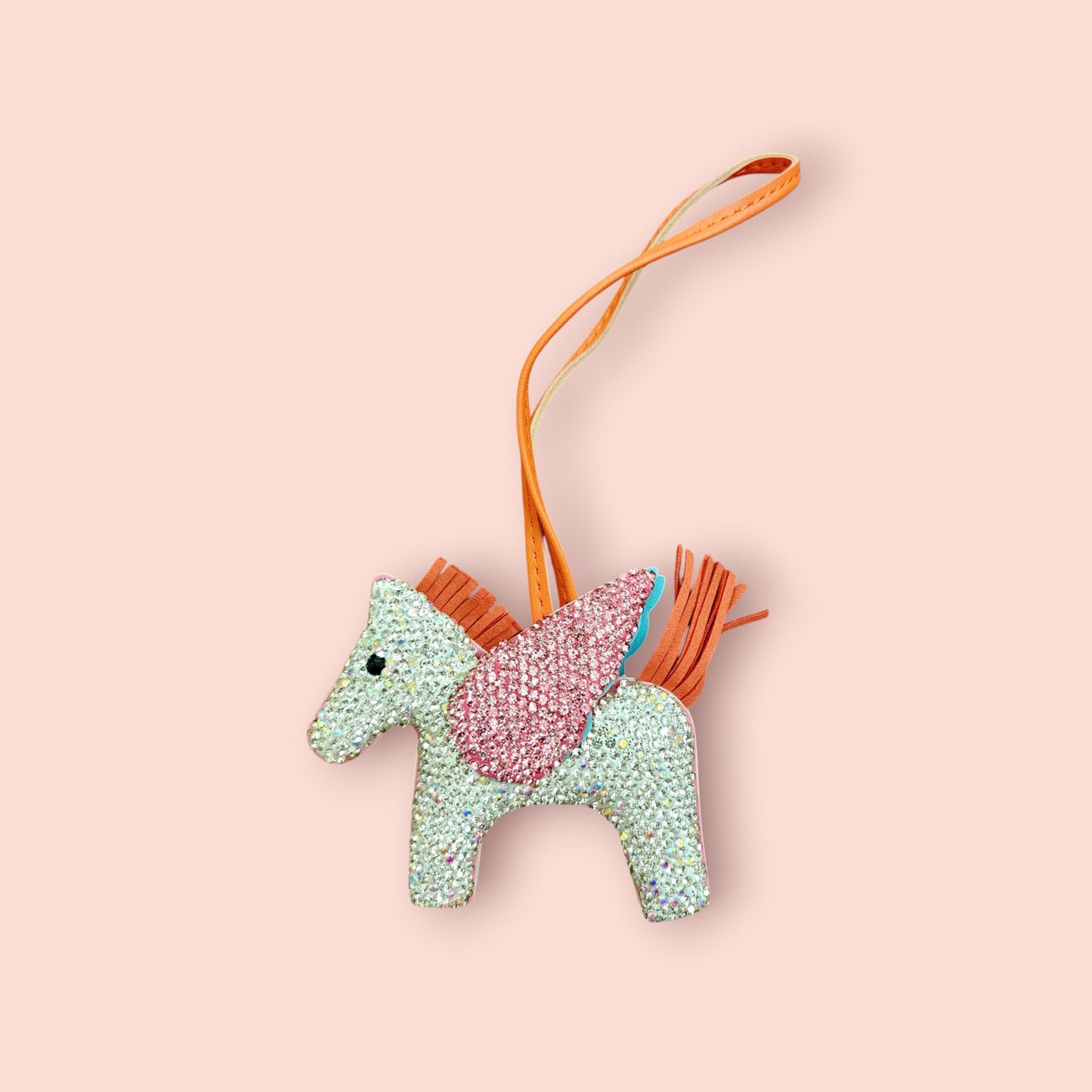 KIU Rhinestone Pegasus Bag Charm