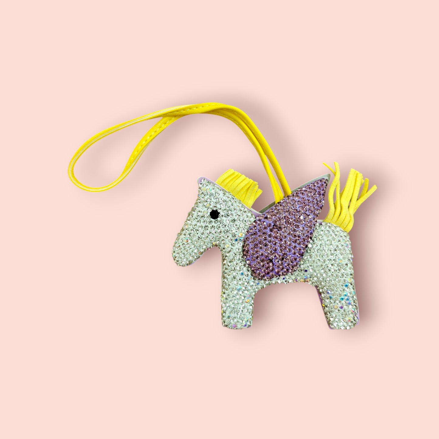 KIU Rhinestone Pegasus Bag Charm
