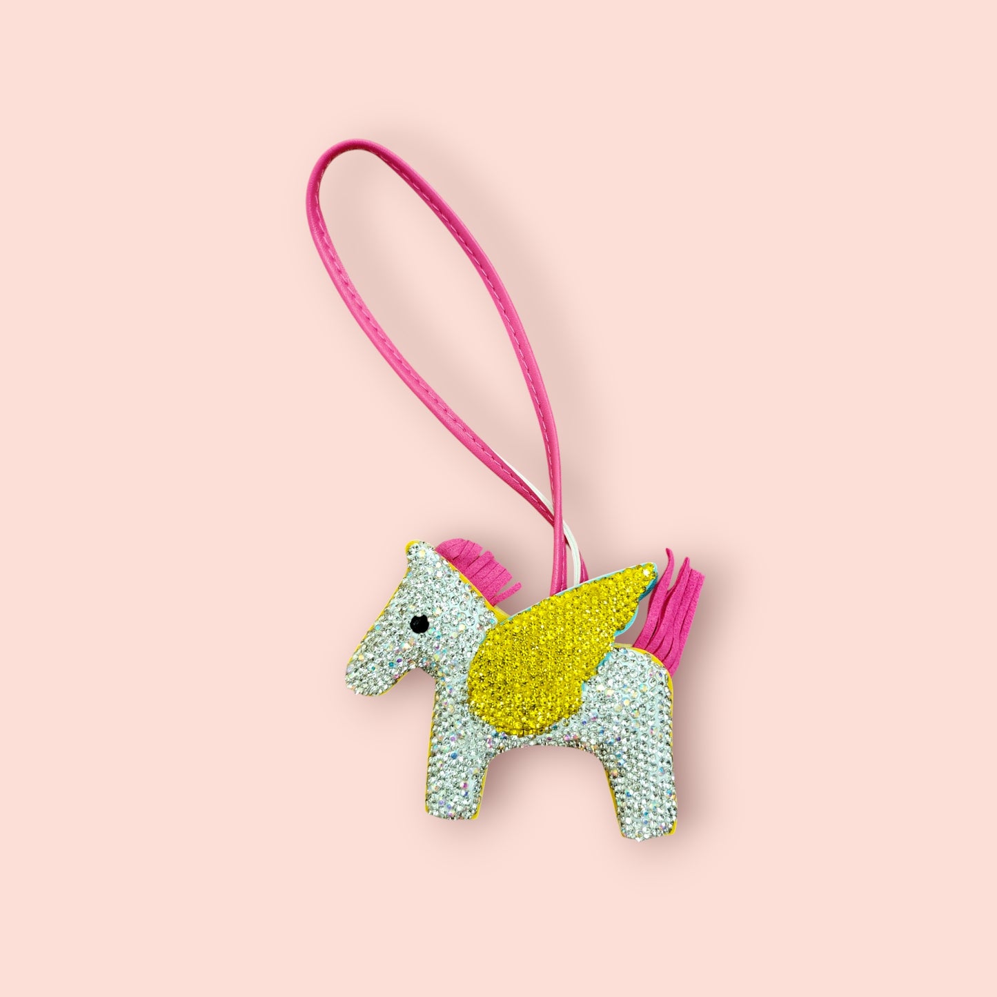 KIU Rhinestone Pegasus Bag Charm
