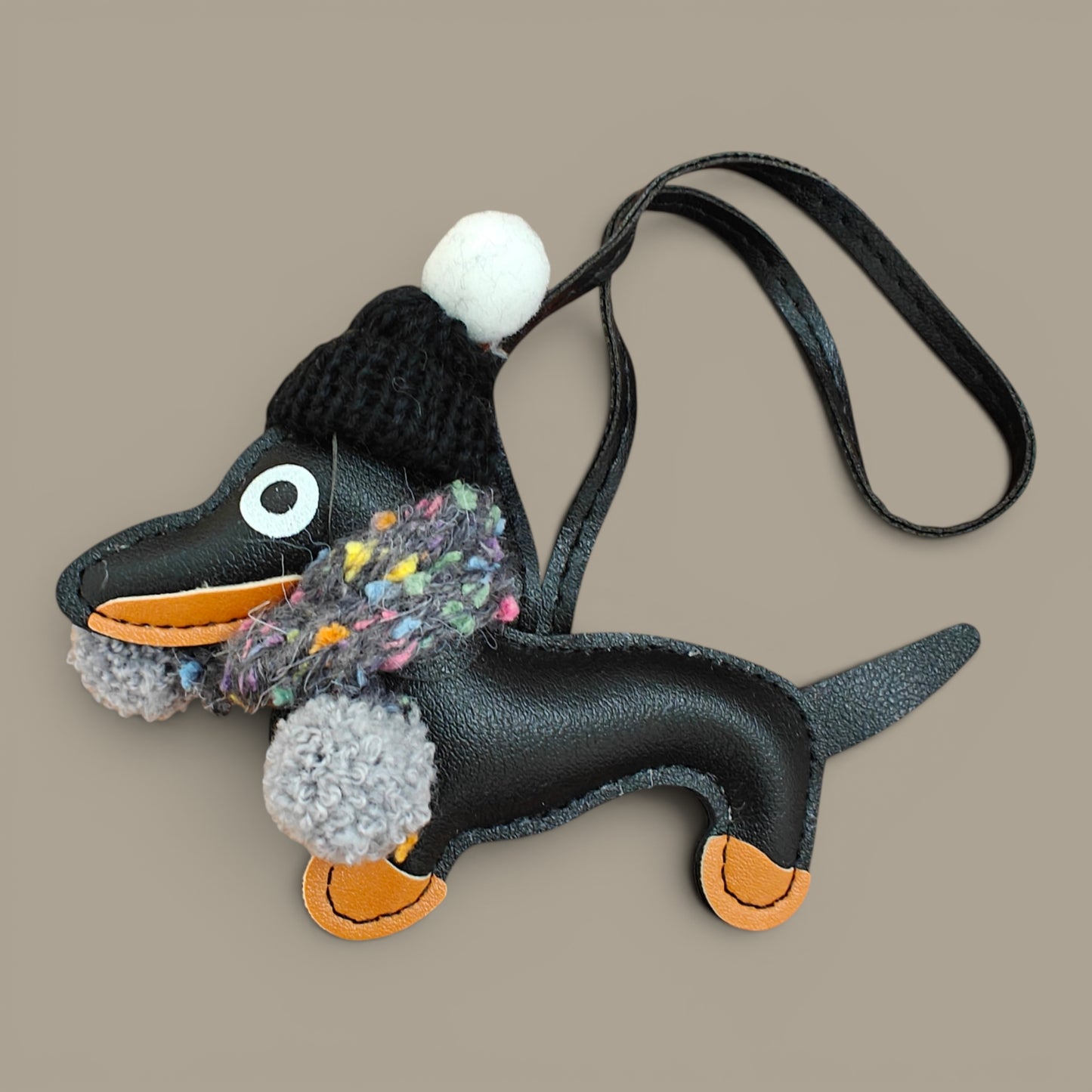 KIU Winter Dachshund Dog Bag Charm