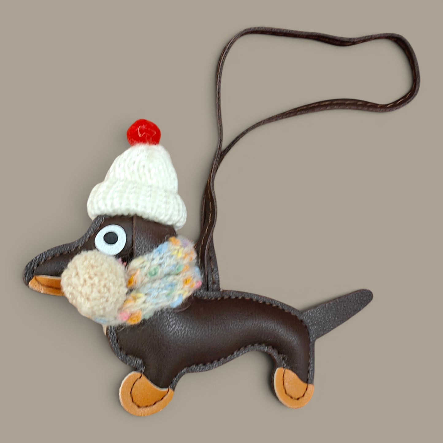 KIU Winter Dachshund Dog Bag Charm