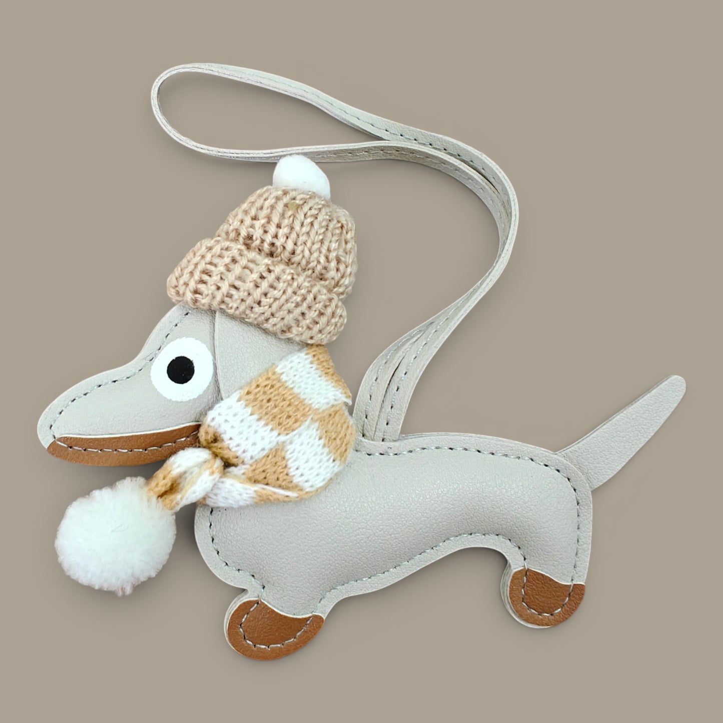 KIU Winter Dachshund Dog Bag Charm