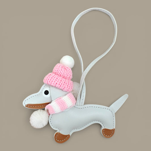 KIU Winter Dachshund Dog Bag Charm