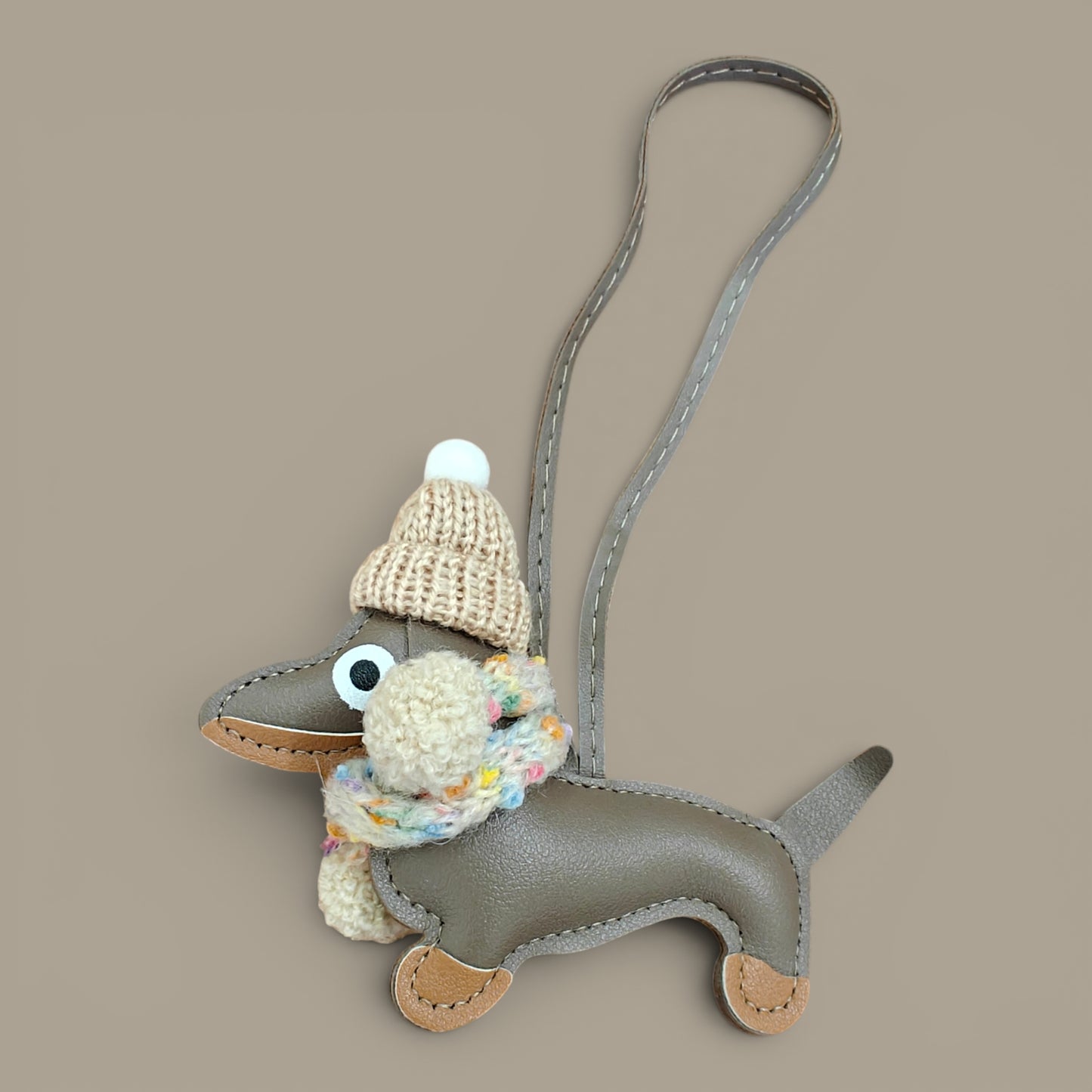 KIU Winter Dachshund Dog Bag Charm