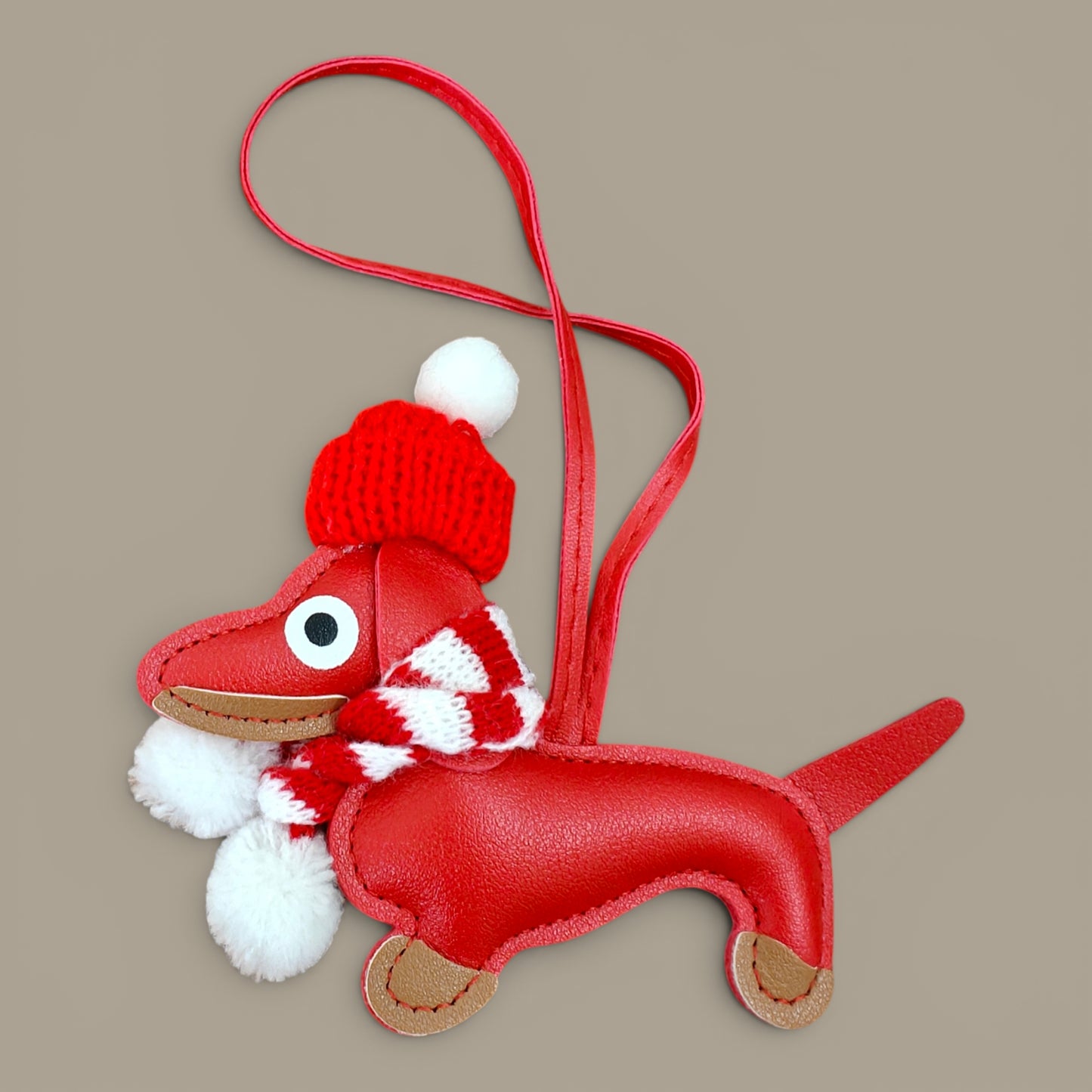 KIU Winter Dachshund Dog Bag Charm