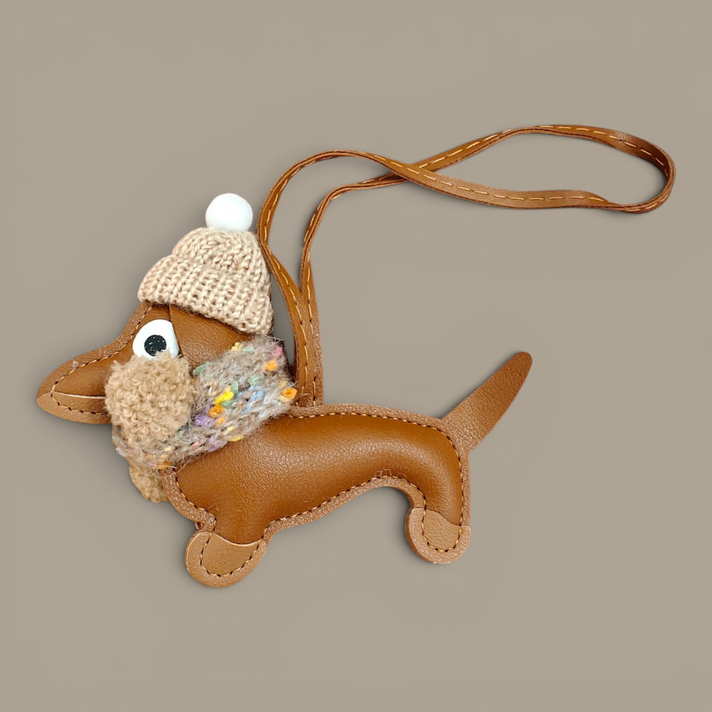 KIU Winter Dachshund Dog Bag Charm