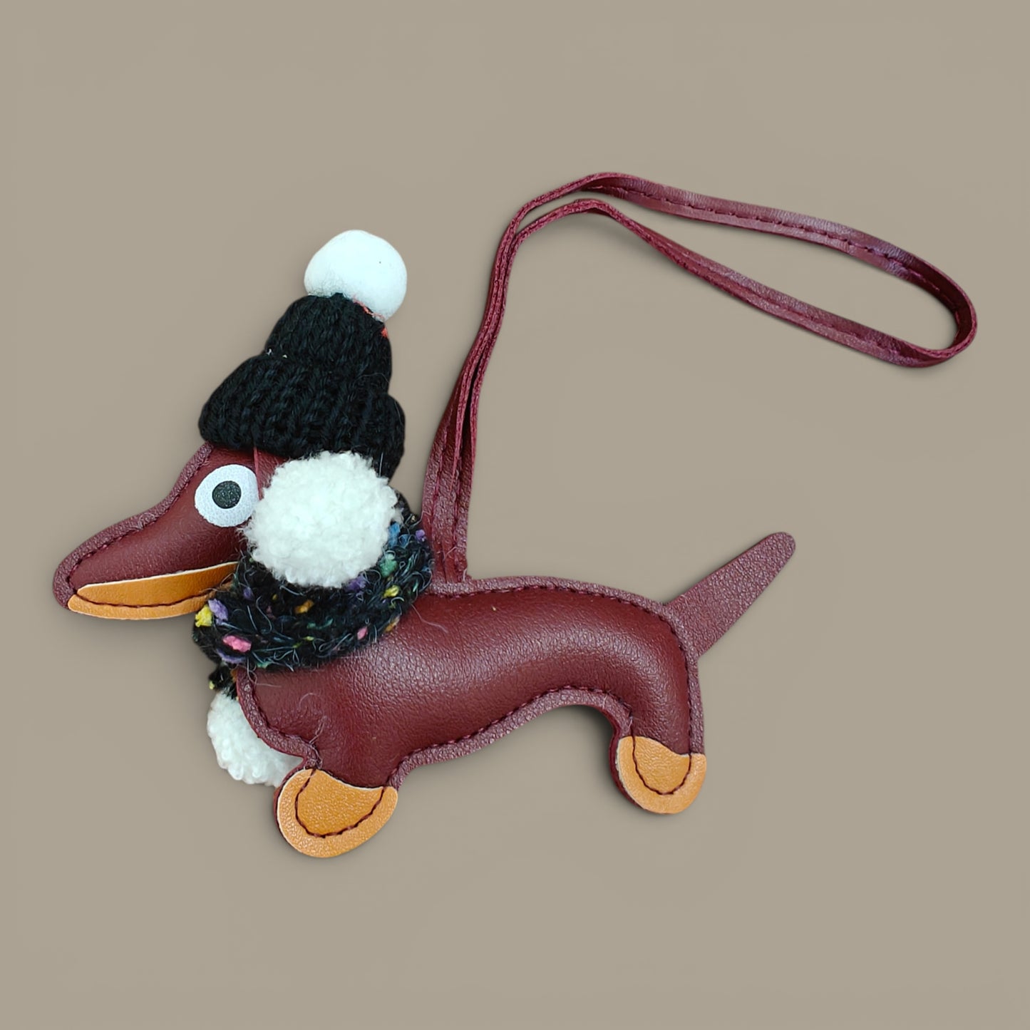KIU Winter Dachshund Dog Bag Charm