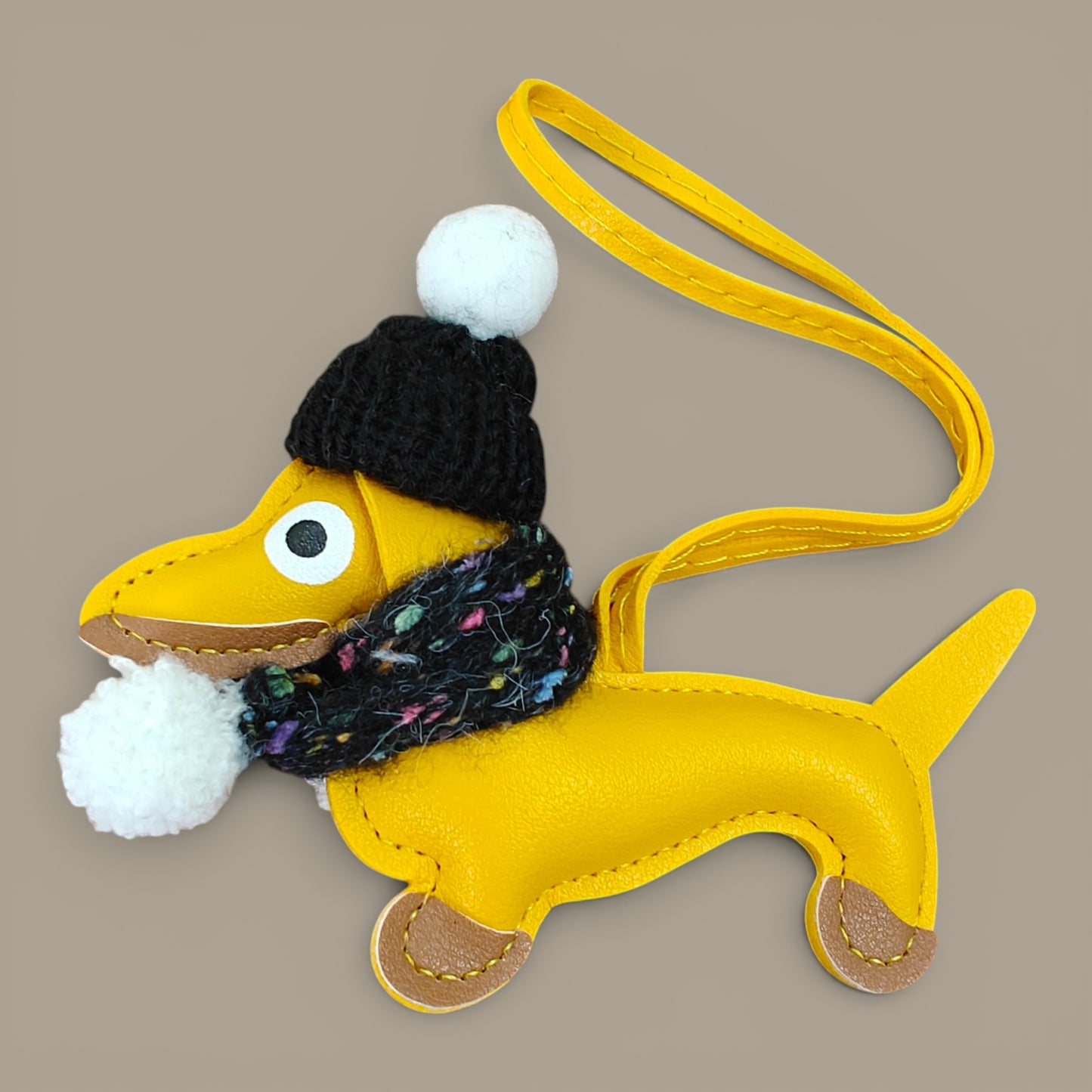 KIU Winter Dachshund Dog Bag Charm