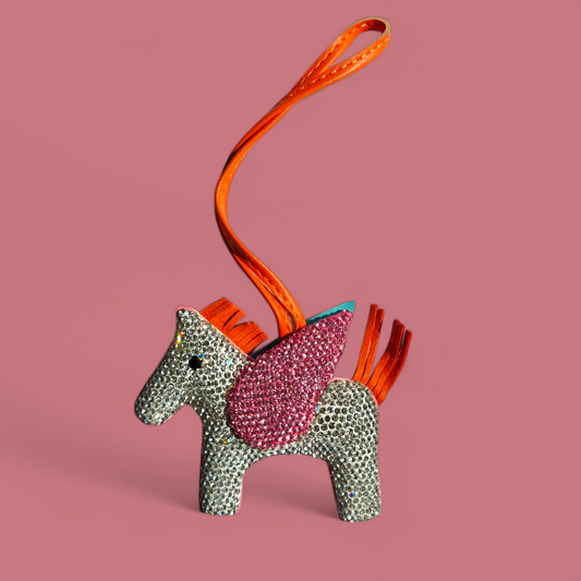 Rhinestone Pegasus Bag Charm